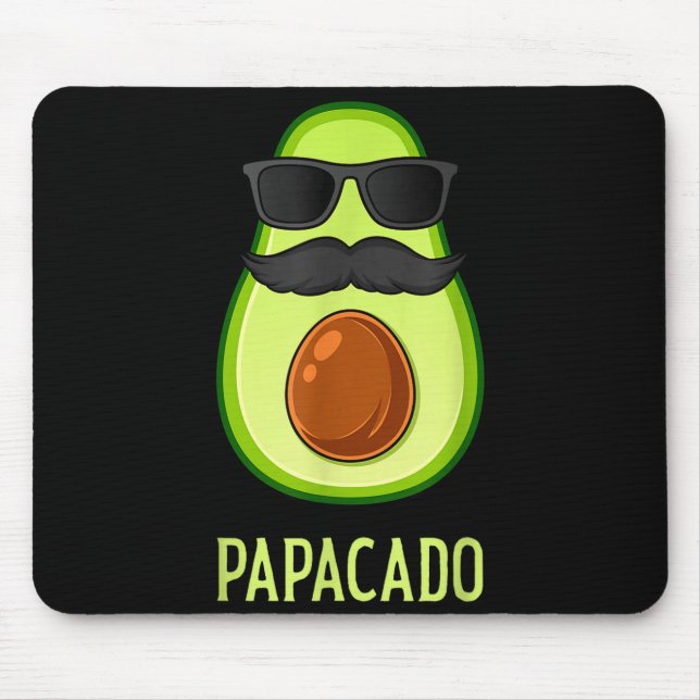 Avocado Dad Papacado Funny Daddy Father Avocado  Mousepad (Vorne)