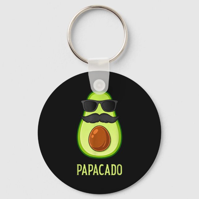 Avocado Dad Papacado Funny Daddy Father Avocado  Schlüsselanhänger (Vorderseite)