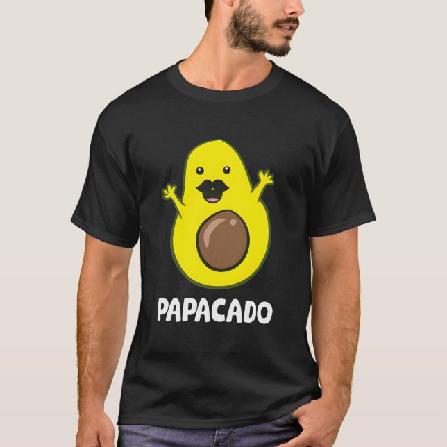 Avocado Dad Vegan Guacamole Avocado Papacado T-Shirt (Vorderseite)