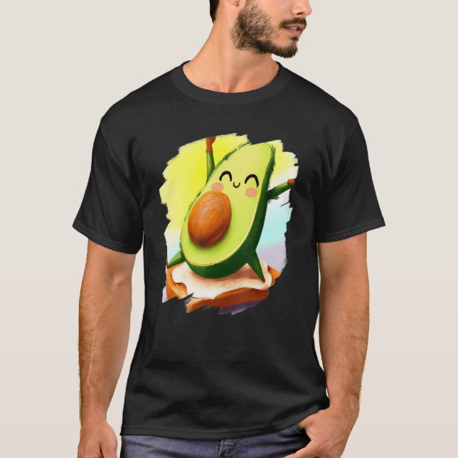 Avocado Dancing on Toast Cute Avocado Bread Foodie T-Shirt (Vorderseite)