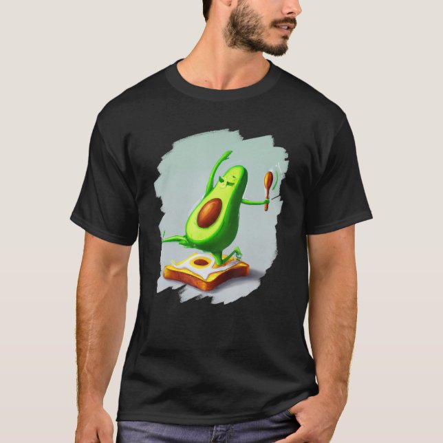 Avocado Dancing on Toast Cute Avocado Bread Foodie T-Shirt (Vorderseite)