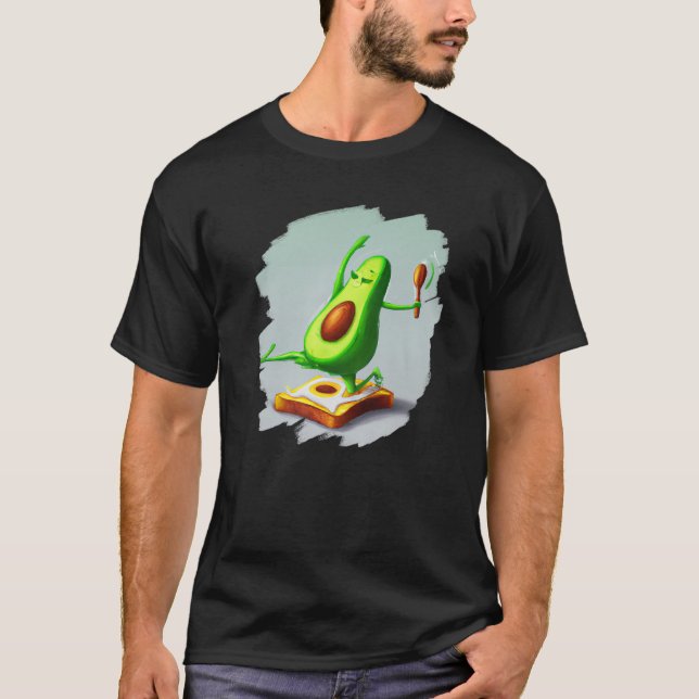 Avocado Dancing on Toast Cute Avocado Bread Foodie T-Shirt (Vorderseite)