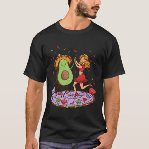 Avocado Dancing Salsa Cinco De Mayo Mexican Avocad T-Shirt