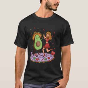 Avocado Dancing Salsa Cinco de Mayo Mexican Avocad T-Shirt