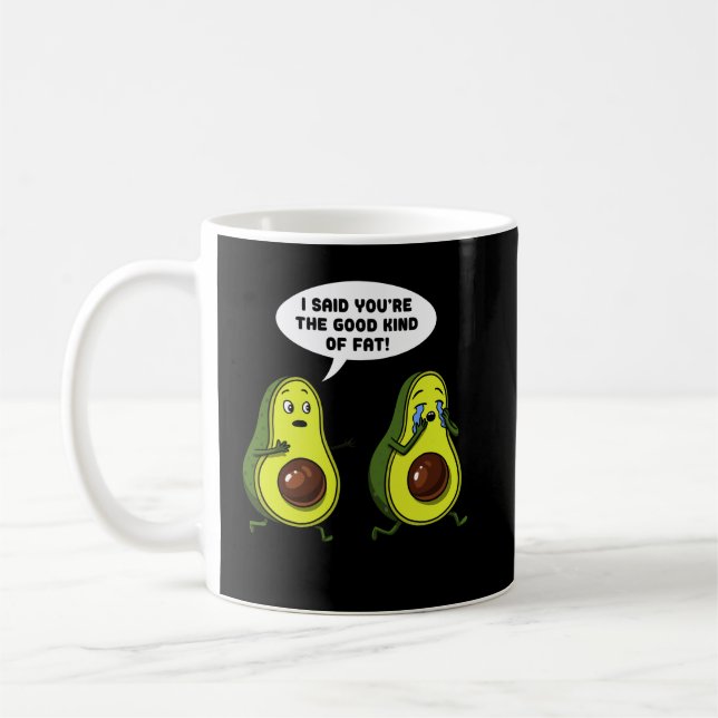 Avocado der gute feine Vegane Witz Kaffeetasse (Links)