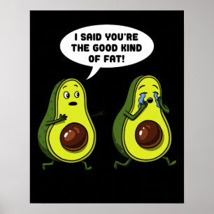 Avocado der gute feine Vegane Witz Poster