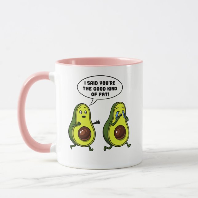 Avocado der gute feine Vegane Witz Tasse (Links)