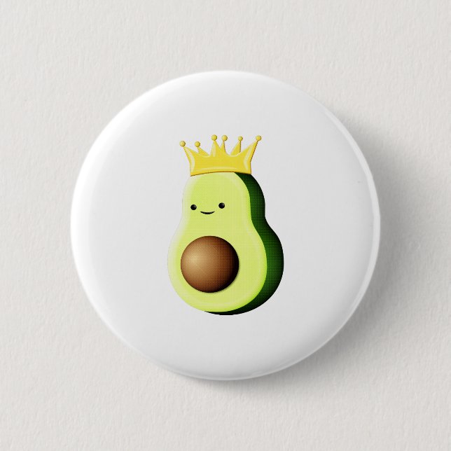Avocado der König aller Früchte Button (Vorderseite)