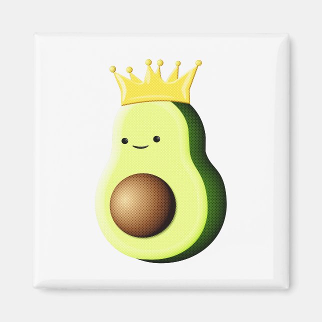 Avocado der König aller Früchte Magnet (Vorne)
