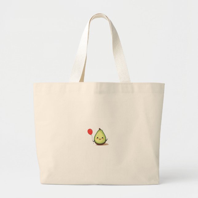 Avocado-Design, Avocado-Thema Jumbo Stoffbeutel (Vorne)