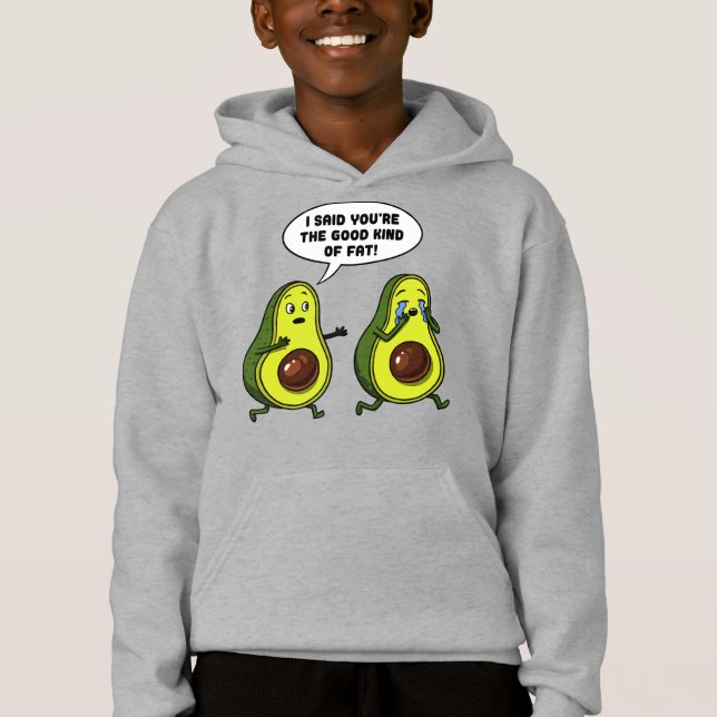 Avocado die gute Art des fetten lustigen veganen Hoodie (Vorderseite)