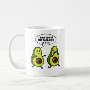 Avocado die gute Art des fetten lustigen veganen Kaffeetasse