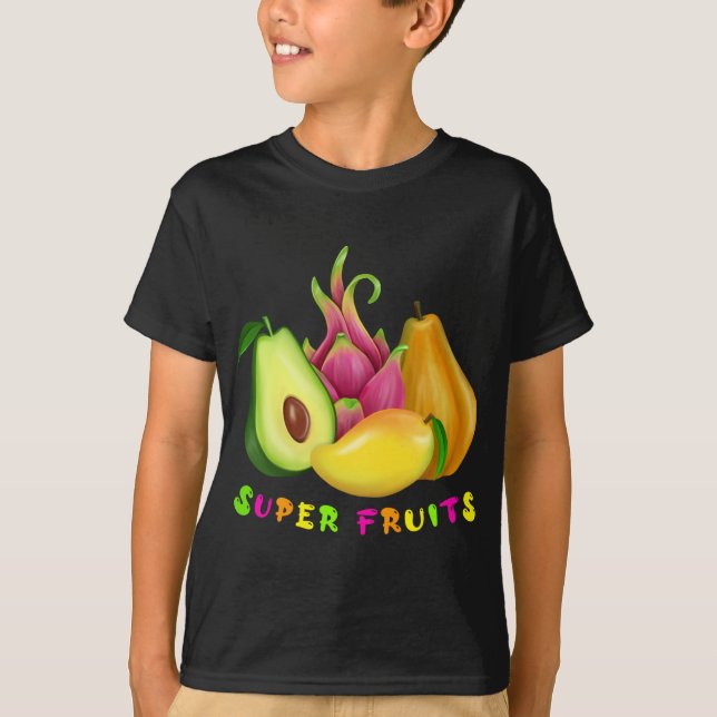 Avocado - Dragon - Frucht - Mango - Papaya Feinsch T-Shirt (Vorderseite)