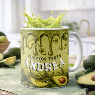 Avocado-Drip-Retro-Geschenk   Erdiges Hellgrün Nam Kaffeetasse
