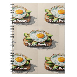 Avocado & Egg Toast Gusto Poesie Notizblock
