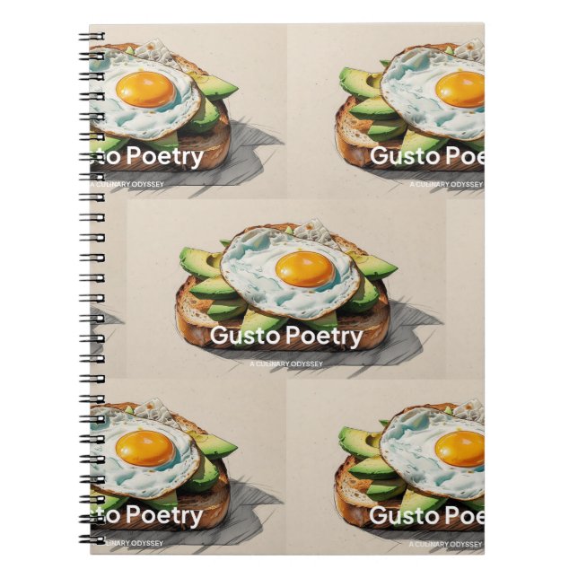 Avocado & Egg Toast Gusto Poesie Notizblock (Vorderseite)