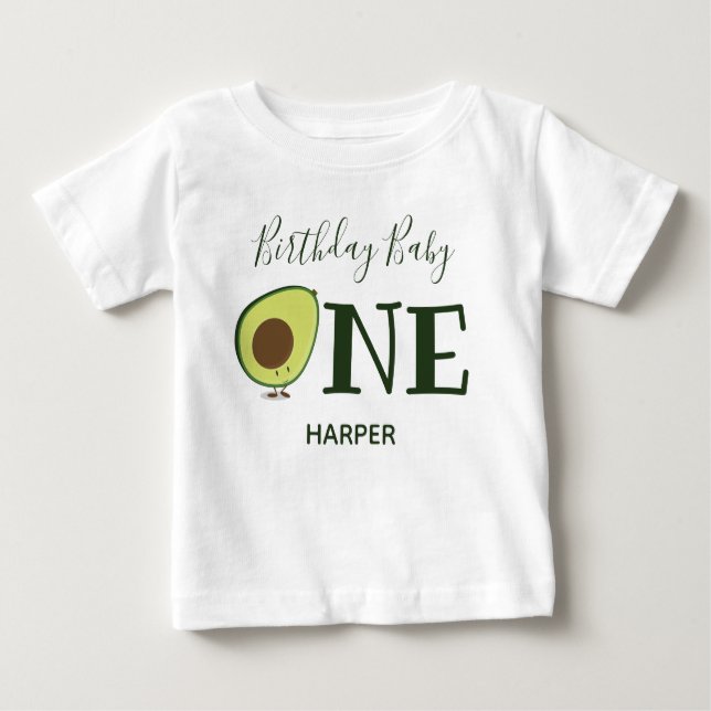 Avocado Erster Geburtstag Baby T-shirt (Vorderseite)