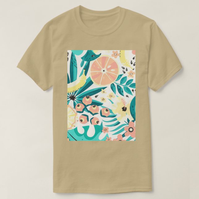 Avocado Exotic Pattern Style T-Shirt (Design vorne)