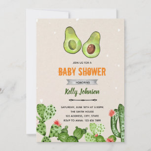 Avocado fiesta Dusche Geschlecht Einladung