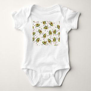 Avocado Fitness: Niedliches Vintages Muster Baby Strampler