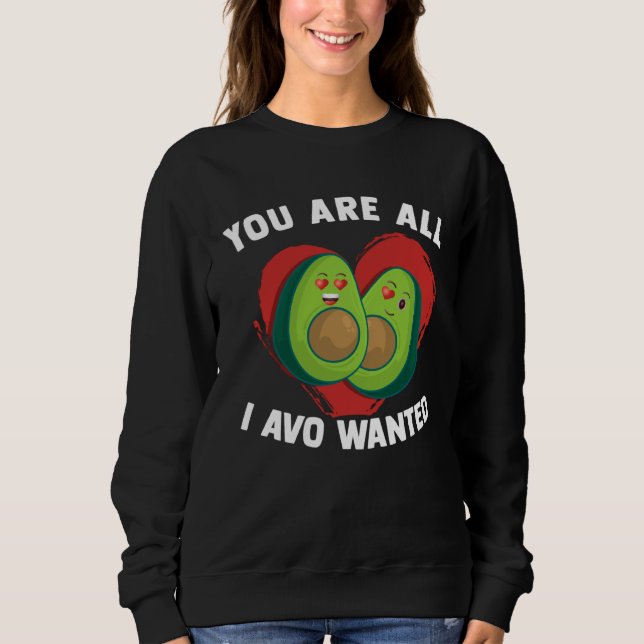 Avocado  Fitness Vegan Salad Lifestyle Sweatshirt (Vorderseite)