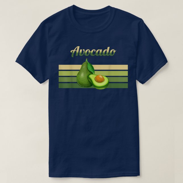 Avocado Fresh Retro Vegan Vegetarian PlantBased Gi T-Shirt (Design vorne)