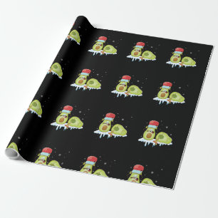 Avocado Frohe Weihnachten Vegane Pajama Weihnachts Geschenkpapier