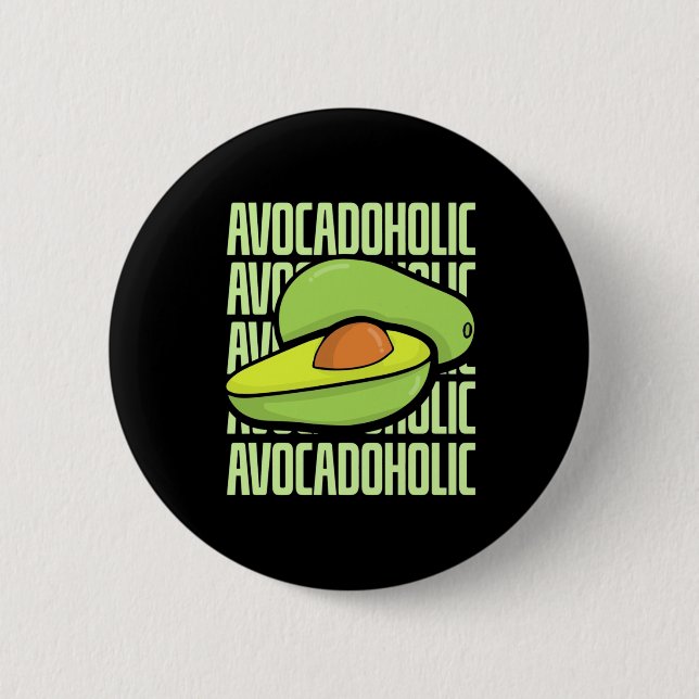 Avocado Frucht Food Button (Vorderseite)