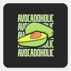 Avocado Frucht Food Quadratischer Aufkleber