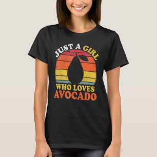 Avocado Frucht Vintag nur ein Mädchen, die Lieben  T-Shirt