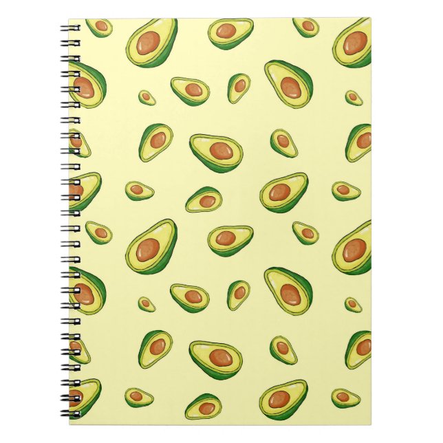 Avocado-Fruchtmuster  Notizblock (Vorderseite)