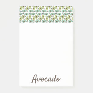 Avocado-Fruchtmuster Post-it Klebezettel