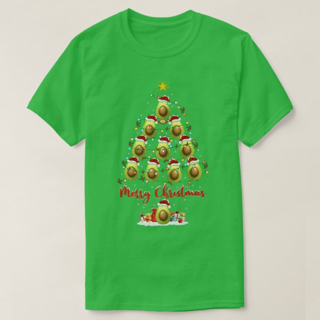 Avocado Fruit Lover Matching Santa Avocado Christm T-Shirt (Design vorne)