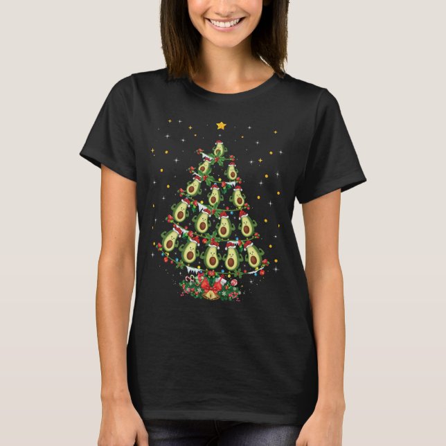 Avocado Fruit Lover Xmas Weihnachtsmannmütze Avoca T-Shirt (Vorderseite)