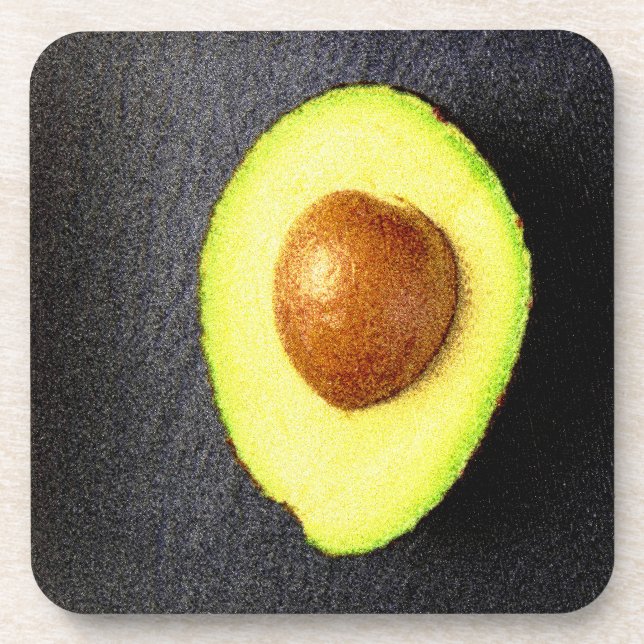 "Avocado Fruit" Niedliches Foto. Jetzt kaufen Getränkeuntersetzer (Vorderseite)