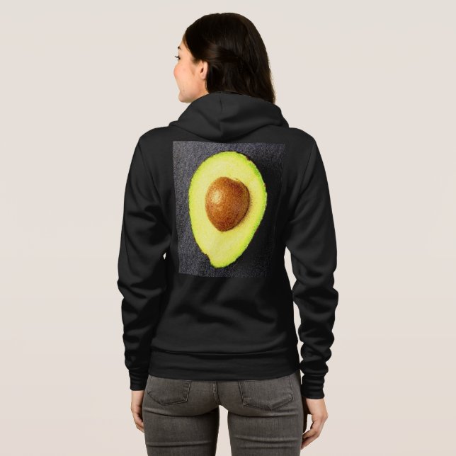 "Avocado Fruit" Niedliches Foto. Jetzt kaufen Hoodie (Schwarz voll)