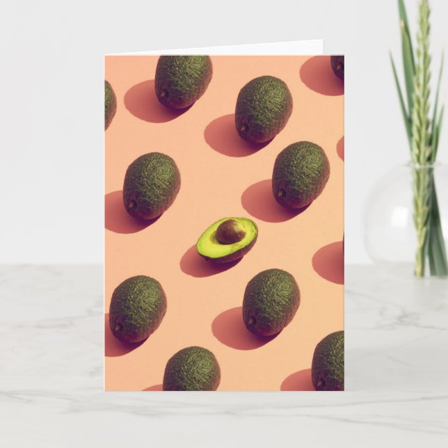 Avocado Fruit Potrait Karte (Vorderseite)