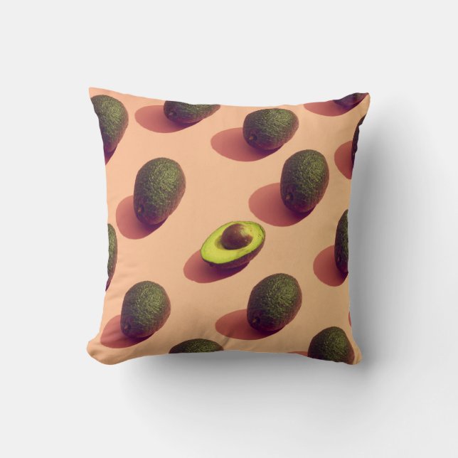 Avocado Fruit Potrait Kissen (Vorderseite)