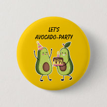 Avocado-Geburtstagsfeier benutzerdefinierter Pin