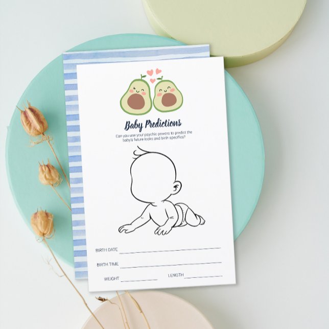 Avocado Gender Neutral Baby Shower Baby Vorhersage (Avocado Gender Neutral Baby Shower Baby Prediction)