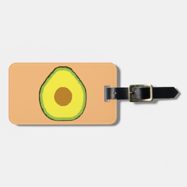 Avocado Gepäckanhänger (Vorderseite horizontal)