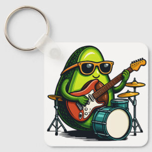 Avocado Gitarrist Art Cool Fruit Band Schlüsselanhänger