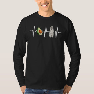 Avocado Great Pyrenee Heartbeat Dog T-Shirt