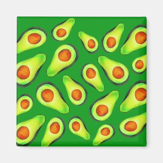 Avocado Green Health Frucht Feinschmecker Magnet (Vorne)