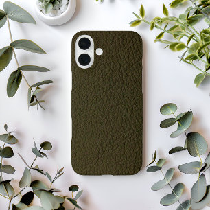 Avocado Green Imitats Leather iPhone 16 Plus Hülle