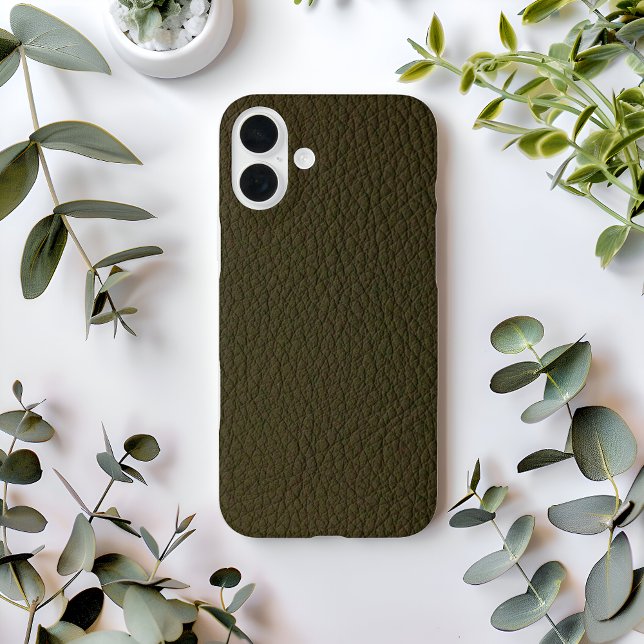 Avocado Green Imitats Leather Case-Mate iPhone Hülle (Von Creator hochgeladen)