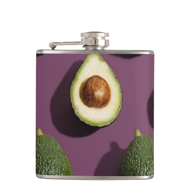 Avocado Green Lila Flachmann (Vorderseite)
