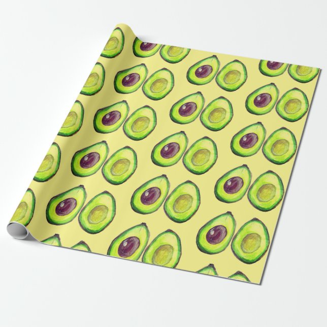 Avocado Green Vegan Feinschmecker Vegeterian Feins Geschenkpapier (Ungerollt)