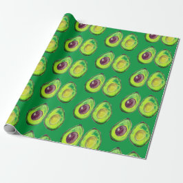 Avocado Green Vegan Feinschmecker Vegeterian Feins Geschenkpapier
