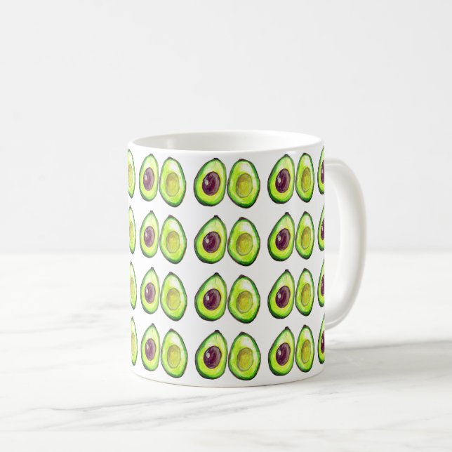 Avocado Green Veganer Feinschmecker Vegeterian Fei Kaffeetasse (VorderseiteRechts)
